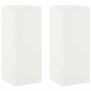 vidaXL Suport pentru plante 2 pcs Alb 40 x 40 x 100 cm Oțel