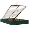 vidaXL Cadru de pat otoman cu saltele, catifea verde &icirc;nchis 120x190cm