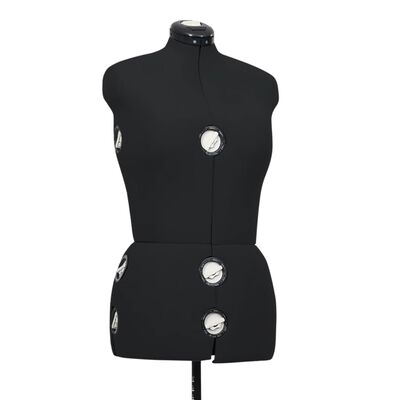 vidaXL Formă pentru rochie femeie reglabilă negru, dimensiune M 40-46