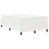 vidaXL Pat cu arcuri Crema și Alb 120 x 190 cm Țesătură din corduroy