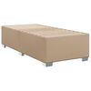 vidaXL Pat box spring cu saltea, cappuccino, 80x200 cm piele ecologică