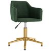 vidaXL Scaune de bucătărie pivotante, 4 buc., verde &icirc;nchis, catifea