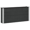 vidaXL Strat &icirc;nălțat de grădină Negru 150 x 30 x 72 cm WPC și Aluminiu