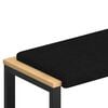 vidaXL Perna pentru bancă Țesătură Negru Ad&acirc;ncime 35 cm