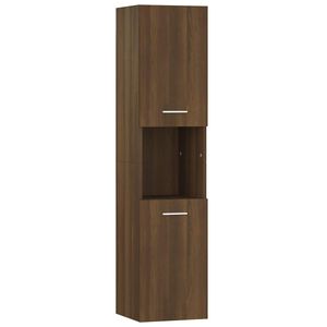 vidaXL Dulap de baie, stejar maro, 30x30x130 cm, lemn prelucrat