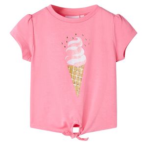 vidaXL Tricou pentru copii, roz fosforescent, 92