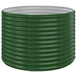 vidaXL Jardinieră, verde, 100x100x68 cm, oțel galvanizat
