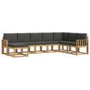 vidaXL Set de canapele de exterior cu pernă 8 pcs Alb și antracit
