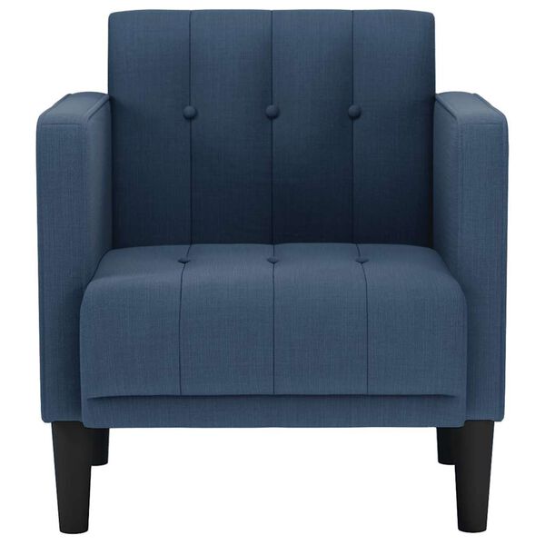 vidaXL Canapea Scaun cu cotiere, albastru, 53 cm, textil