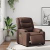 vidaXL Fotoliu electric de masaj rabatabil, maro, piele ecologică
