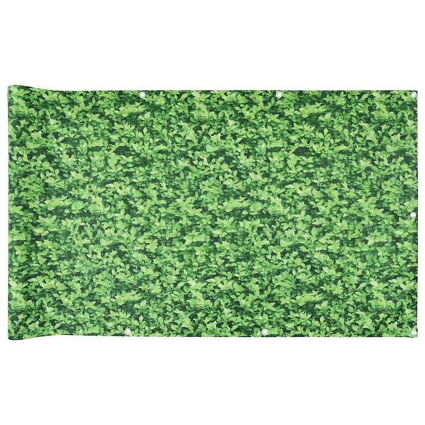 vidaXL Paravan de balcon cu aspect de plantă, verde, 400x120 cm, PVC