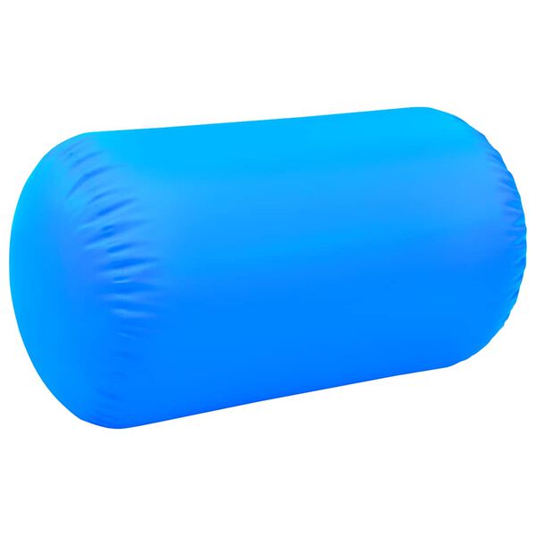 vidaXL Rulou de gimnastică gonflabil cu pompă, albastru, 100x60 cm PVC