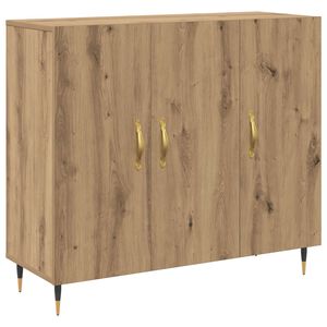 vidaXL Bufet Stejar Artizanal 90 x 34 x 80 cm Lemn compozit