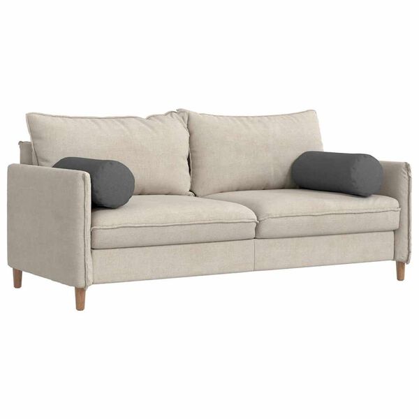 vidaXL Perne Bolster 2 pcs Gri închis Ø 25 x 70 cm țesătură