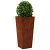 vidaXL Jardiniere de grădină 2 buc 35x35x75 cm Oțel pentru intemperii