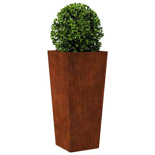 vidaXL Jardiniere de grădină 2 buc 35x35x75 cm Oțel pentru intemperii