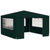 vidaXL Cort petrecere profesional cu pereți laterali verde 4x4m 90g/m&sup2;