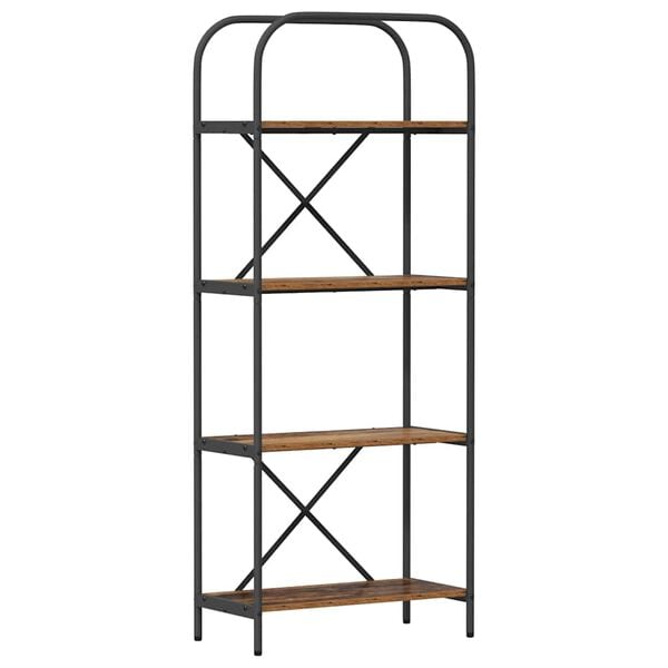 vidaXL Raft pentru cărți Lemn vechi 60 x 30 x 146 cm Lemn compozit