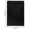 vidaXL Covor moale cu fire înalte, negru, 160x230 cm, 50 mm