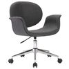 vidaXL Scaun de sufragerie pivotant, gri, material textil