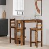vidaXL Masă bar de perete, lemn vechi, 102x45x103,5 cm, lemn compozit