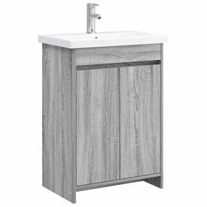 vidaXL Set de mobilier pentru baie Sonoma gri 81 x 40 x 84,5 cm