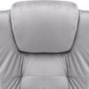 vidaXL Scaun de masaj pentru birou, gri deschis, catifea