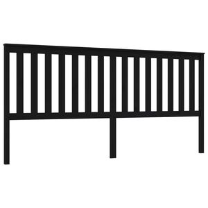 vidaXL Tăblie de pat, negru, 206x6x101 cm, lemn masiv de pin