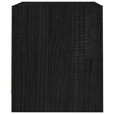 vidaXL Noptiere, 2 buc, negru, 40x30,5x35,5 cm, lemn masiv de pin