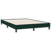 vidaXL Pat box spring cu saltea, verde &icirc;nchis, 160x220 cm, catifea
