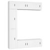 vidaXL Set dulap TV, 7 piese, alb, lemn prelucrat