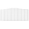 vidaXL Coșuri gabion arcuite 9 buc. 400x50x160/180 cm, fier galvanizat