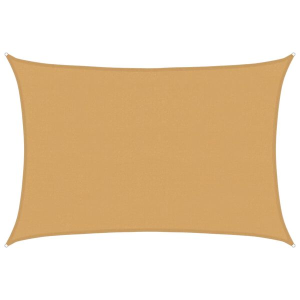 vidaXL P&acirc;nză parasolar, nisipiu dreptunghiular 4x5 m, HDPE, 160 g/m&sup2;