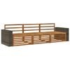 vidaXL Set de canapele de exterior 3 buc. natural Lemn Solid de Acacia