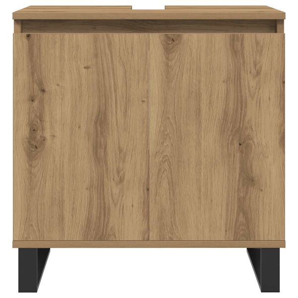 vidaXL Dulap de baie, stejar artizanal, 58x33x60 cm, lemn prelucrat