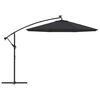 vidaXL P&acirc;nză de schimb umbrelă de soare, negru, 300 cm