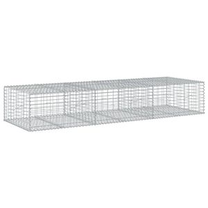 vidaXL Coș gabion cu capac, 300x100x50 cm, fier galvanizat