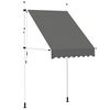 vidaXL Copertină retractabilă manual, antracit, 150 cm
