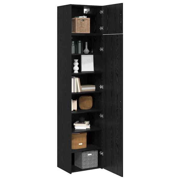 vidaXL Bufet 3 pcs Stejar Negru