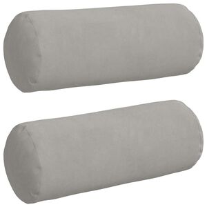 vidaXL Perne Bolster 2 pcs Gri deschis Ø 15 x 40 cm