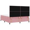 vidaXL Pat cu arcuri cu saltea cu headboard Roz 180 x 200 cm țesătură