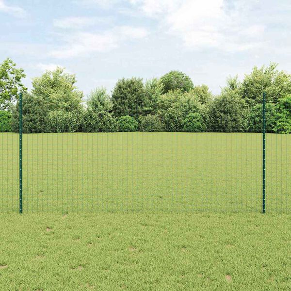 vidaXL Gard cu St&acirc;lp Verde 1,2 x 10 m Oțel și PVC
