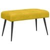 vidaXL Bancă cu butoane capitonate Galben 80 x 40 x 46 cm Catifea