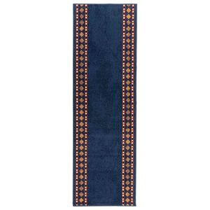 vidaXL Covor Runner FLORNES Țesut albastru Diamante 67 x 150 cm PP