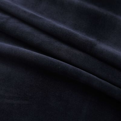 vidaXL Draperii opace cu inele, 2 buc., negru, 140 x 245 cm, catifea
