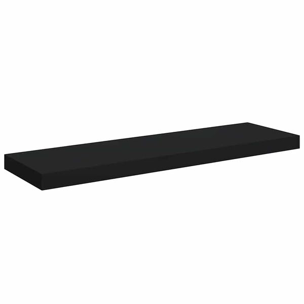 vidaXL Raft de perete suspendat, negru, 80x23,5x3,8 cm, MDF