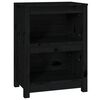 vidaXL Bibliotecă, negru, 50x35x68 cm, lemn masiv de pin