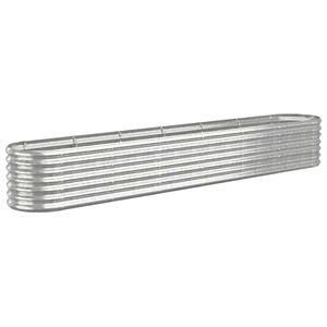 vidaXL Strat &icirc;nălțat grădină 260x40x36 cm oțel galvanizat