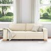 vidaXL Sofa cu 3 locuri Bej 220 cm Material textil din in