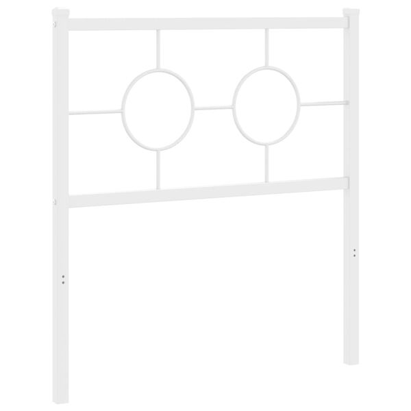 vidaXL Tăblie de pat de schimb metalică, alb, 80 cm